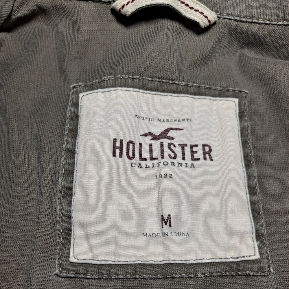 Hollister Military Green Peacoat Jacket Size Medium - Picture 3 of 13